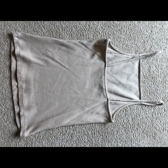 H&M Trend Nude Beige Ribbed Tank Top Size 4 New - Picture 5 of 5